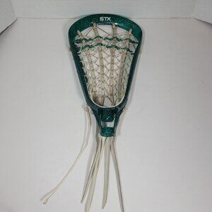 STX Lacrosse Teal Green Glitter Strung Head